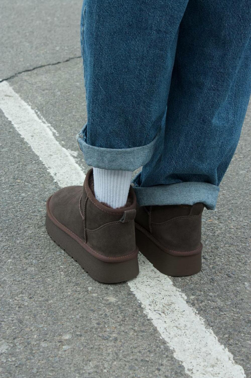 Угги на підвищенній платформі, T25-7 Шоколад, 41