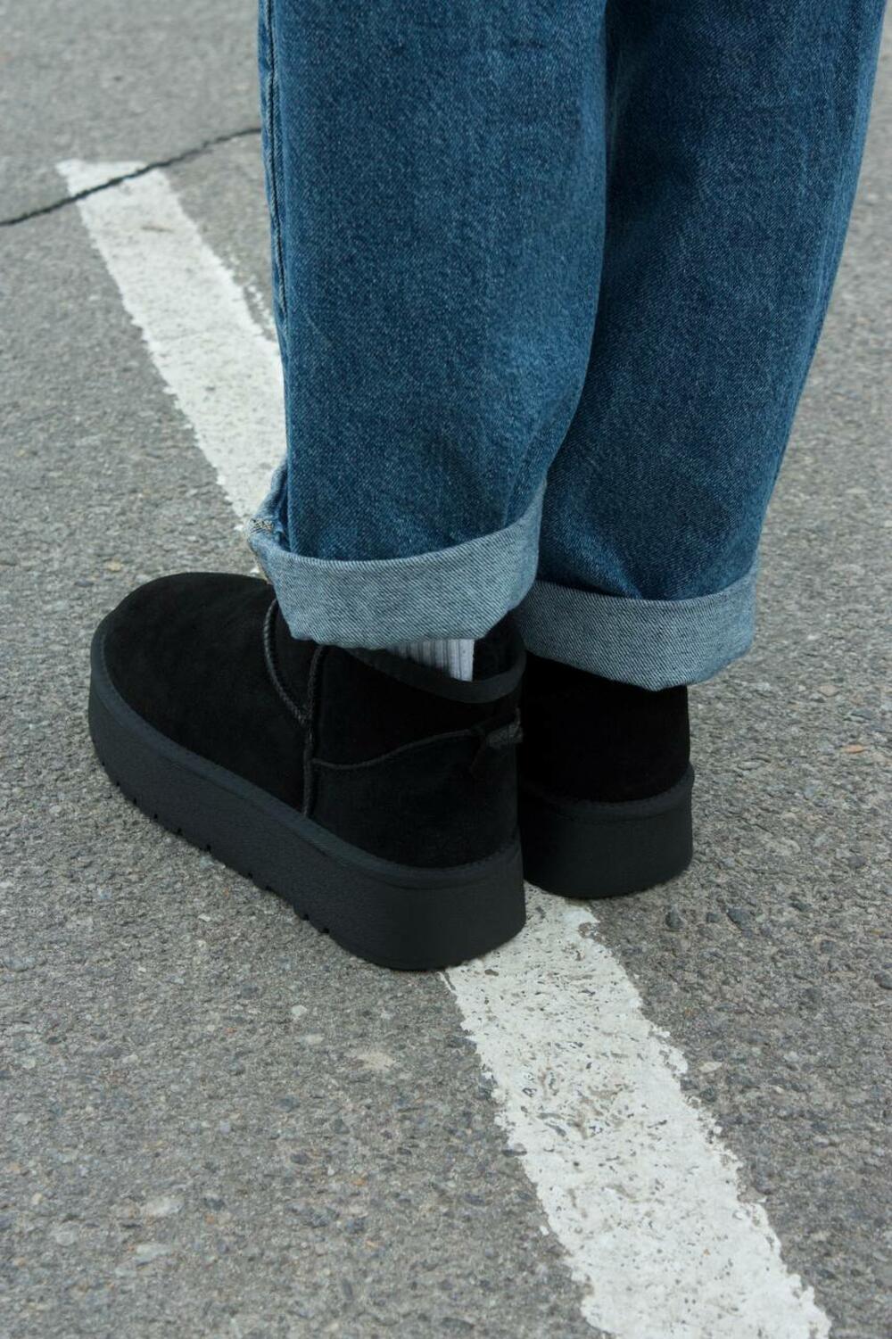 Угги на підвищенній платформі, T25-1 чорний, 41