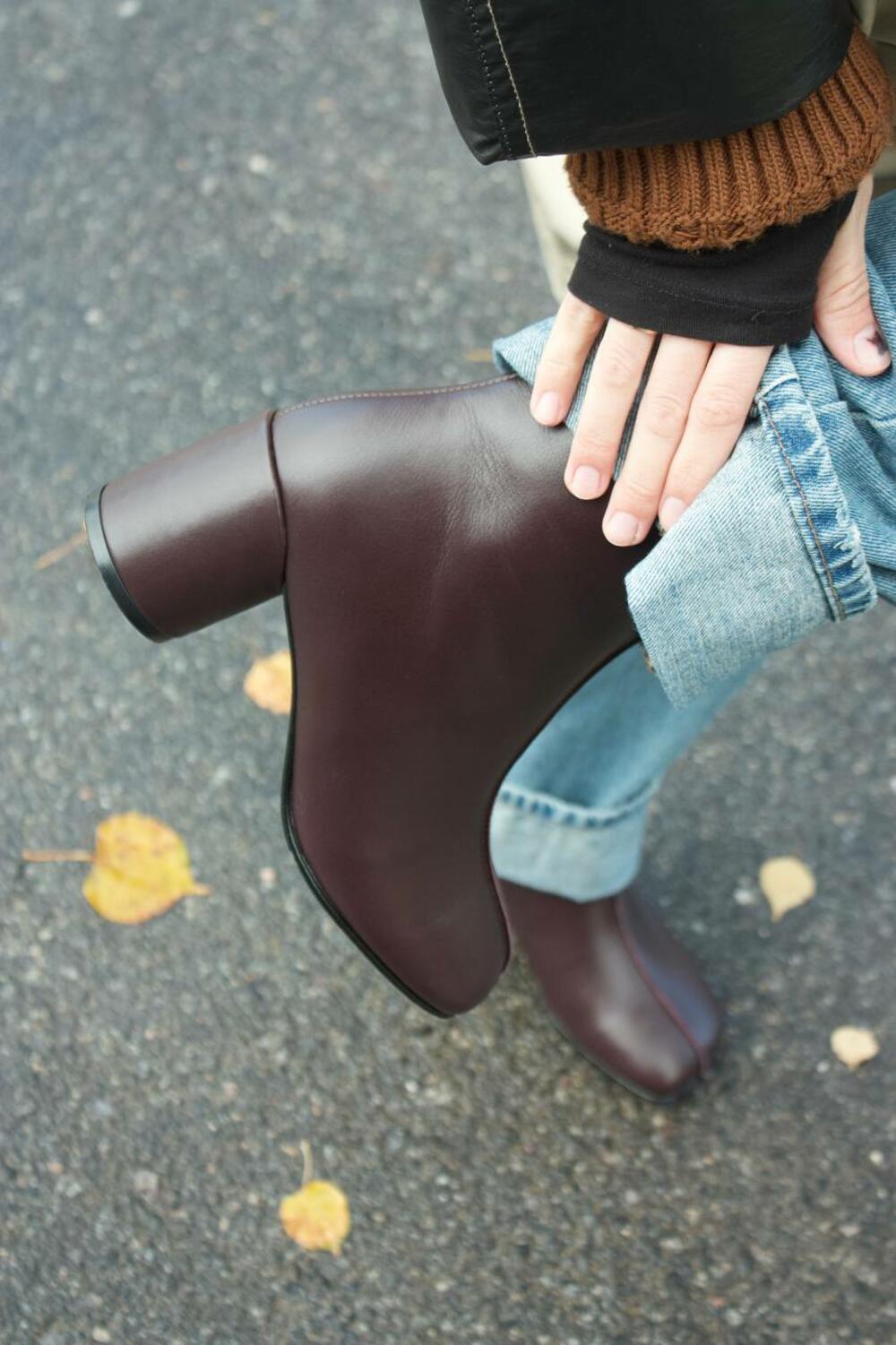 Ботильйони Наомі з зовнішнім швом, 25204 бордо, 40