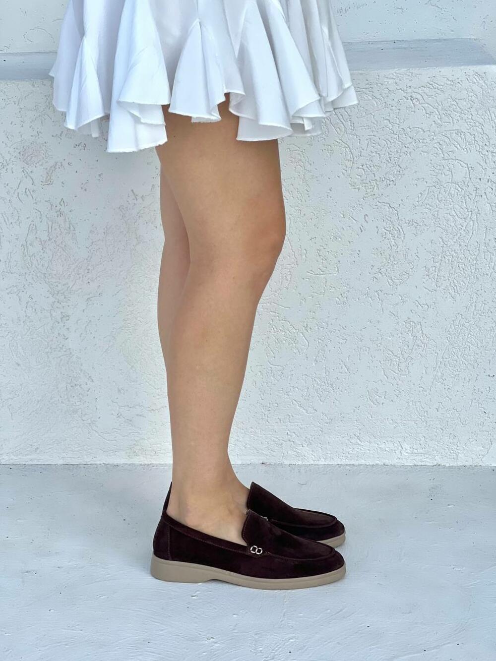 Натуральні лофери "Хіларі", 1068 Шоколад, 40