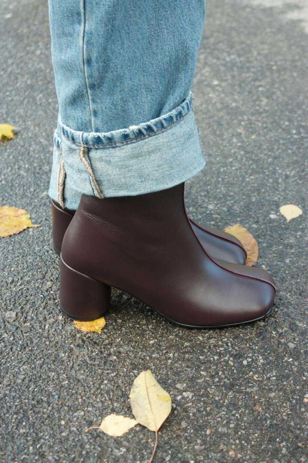 Ботильйони Наомі з зовнішнім швом, 25204 бордо, 40