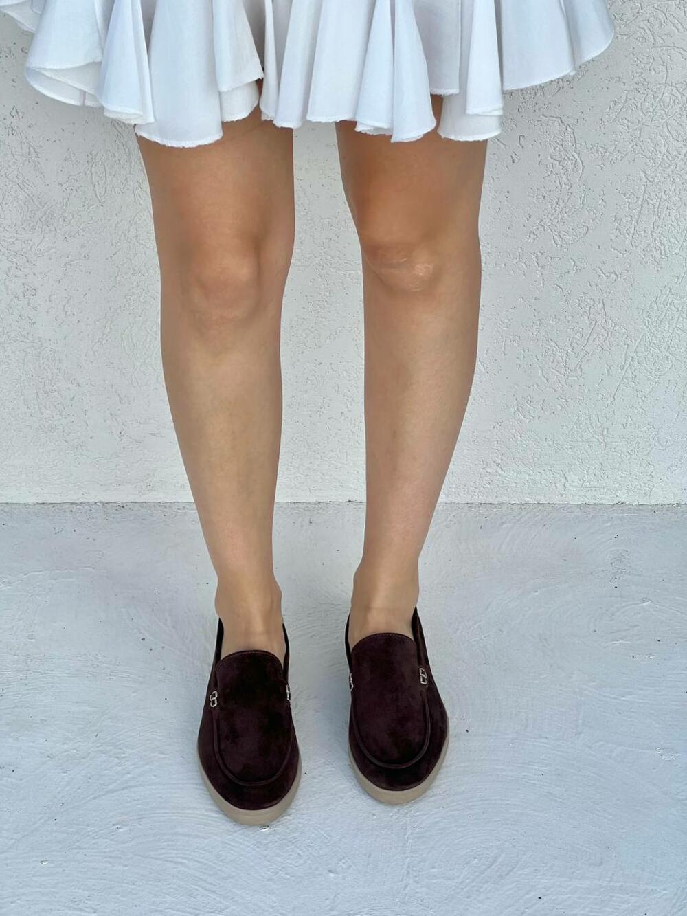 Натуральні лофери "Хіларі", 1068 Шоколад, 40