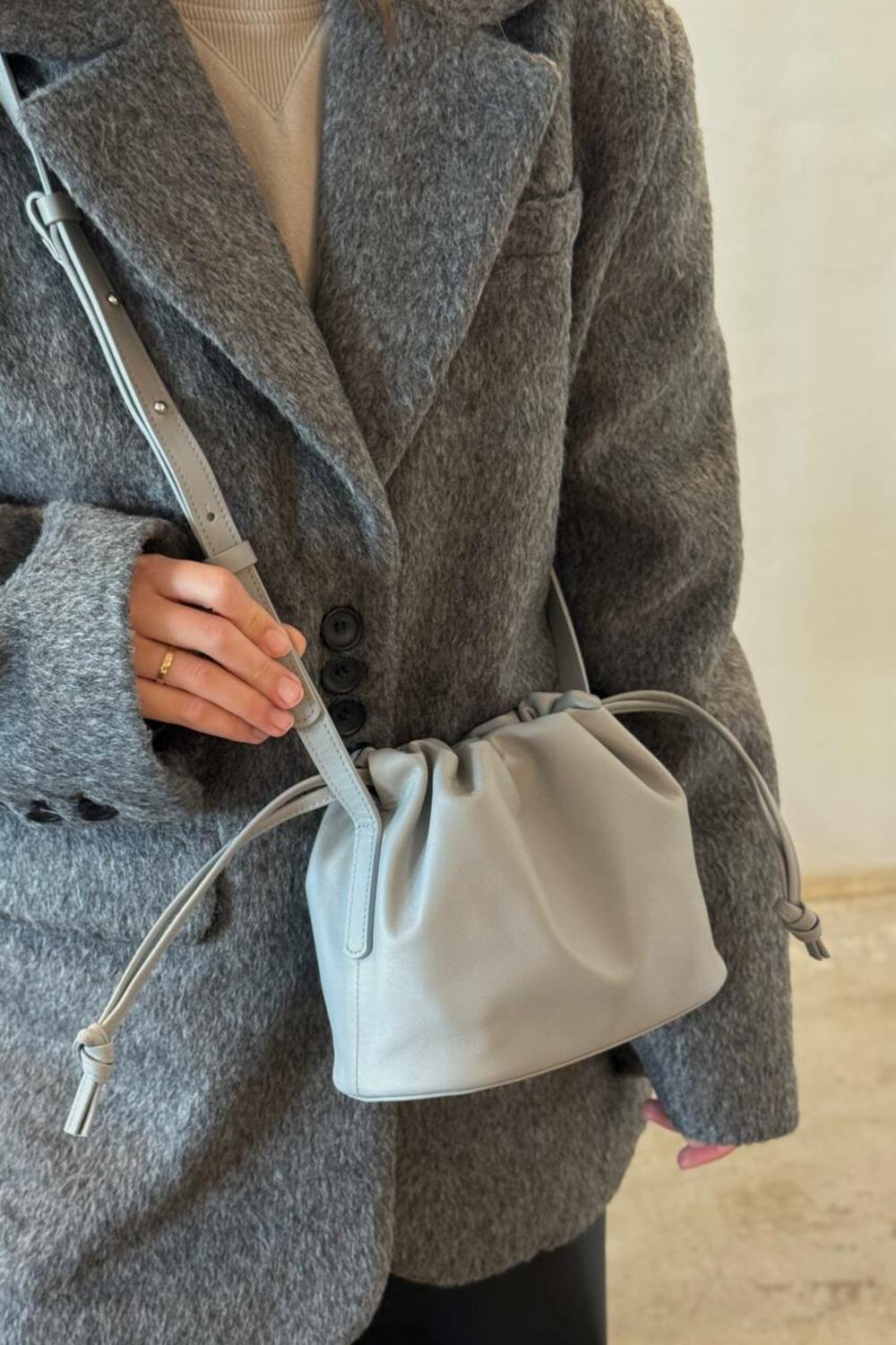 Сумка мішечок Люсі сірий