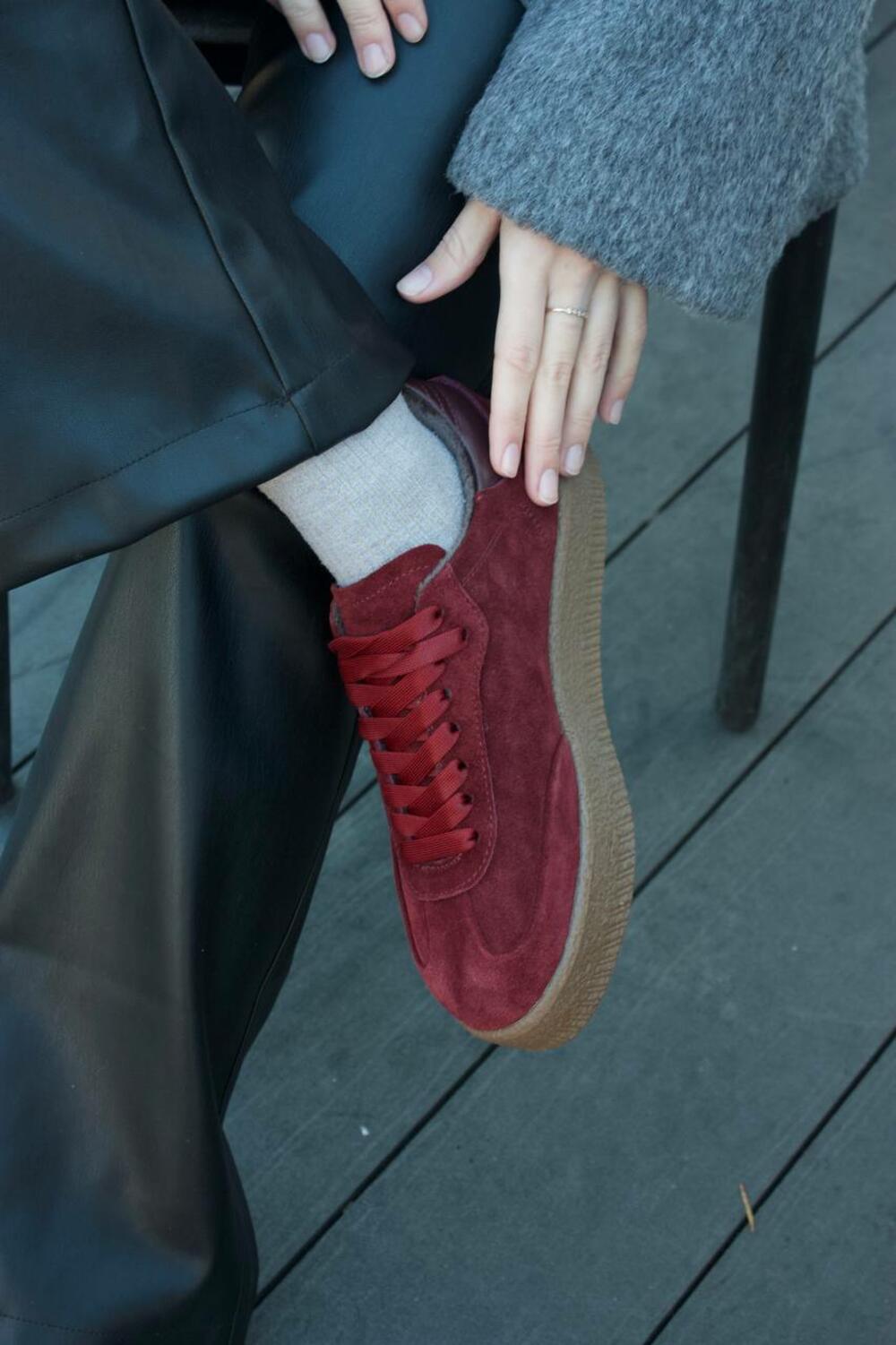 Кеди класичні на підвищеній підошві, Т-5/2-2141, МЕТИС бордо, 41