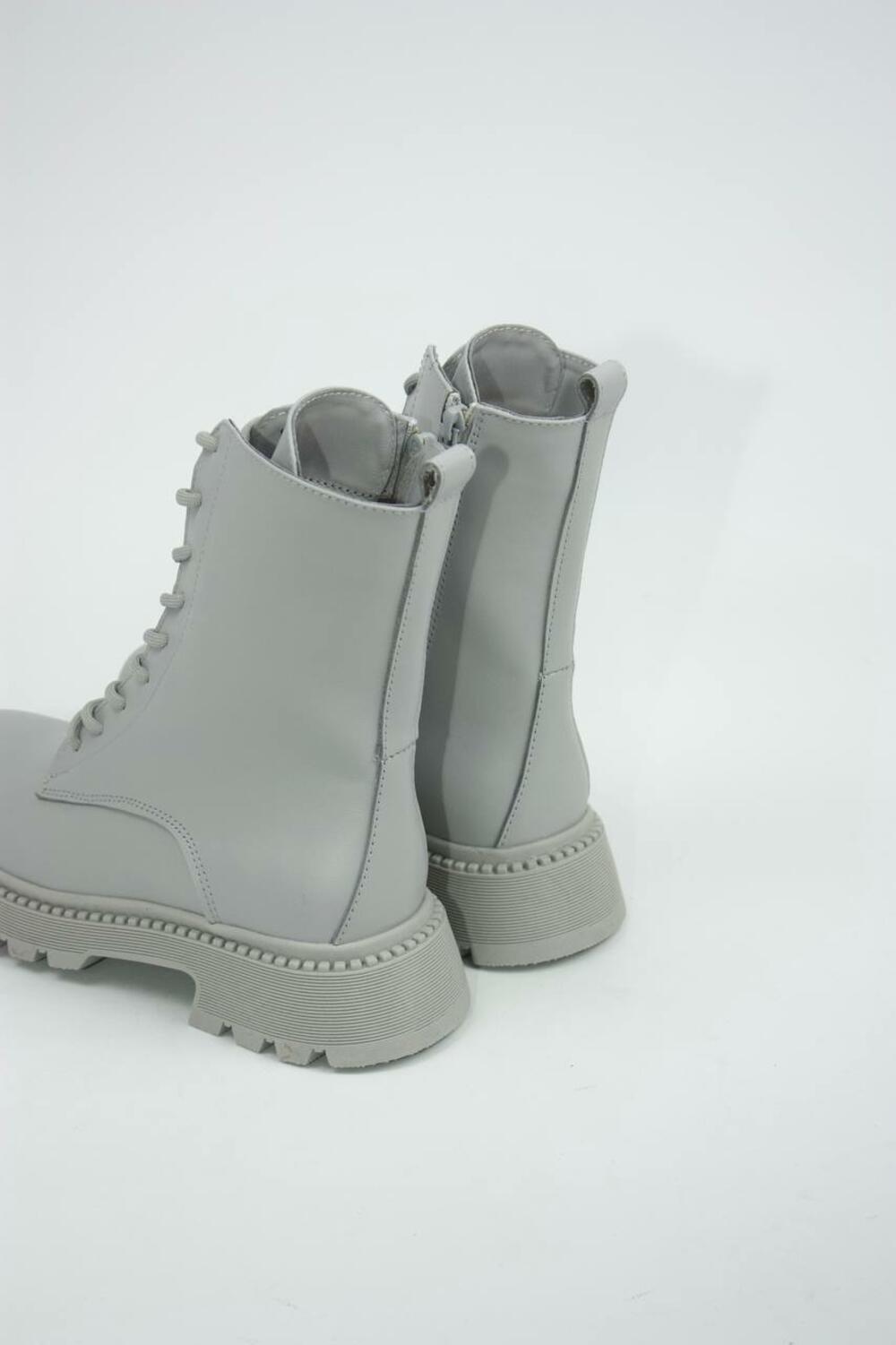 Черевики Поліна зі шнурівкою, 2525 сірий, 41