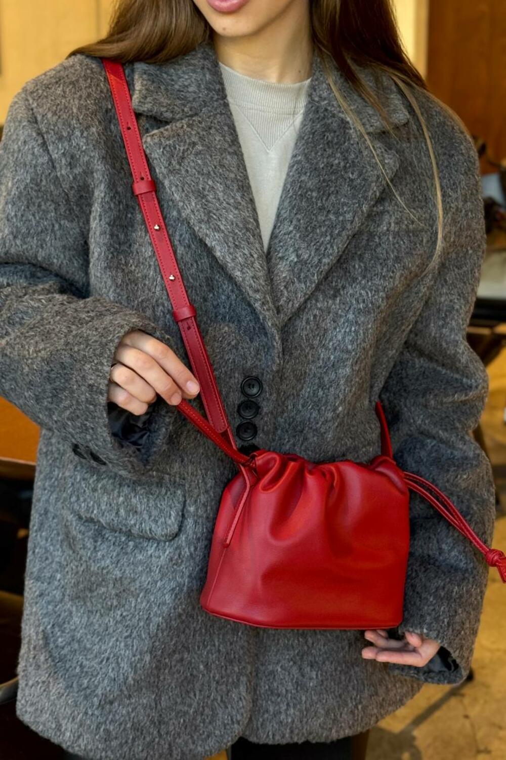 Сумка мішечок Люсі червоний