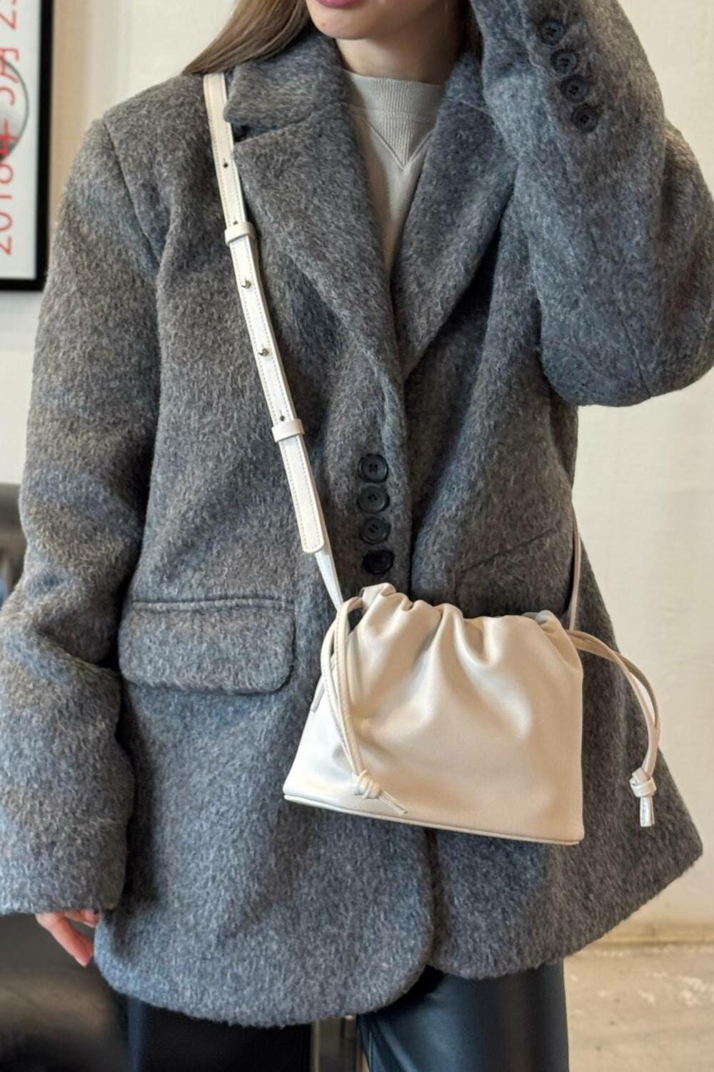 Сумка мішечок Люсі молочний