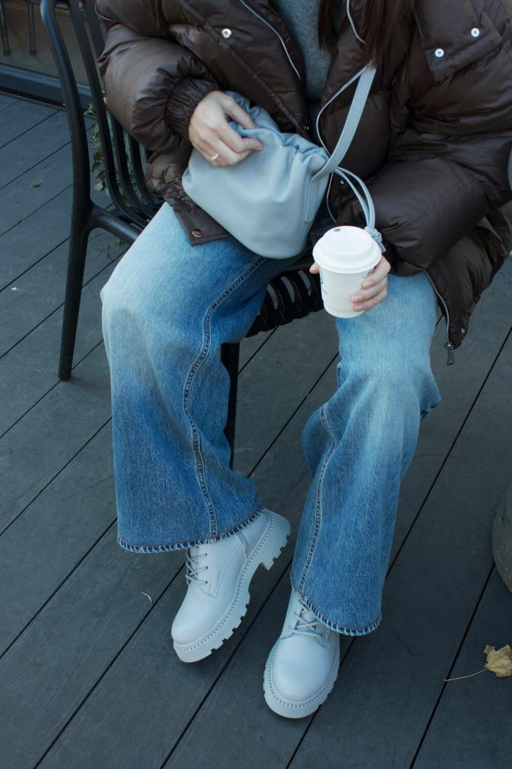 Черевики Поліна зі шнурівкою, 2525 сірий, 41