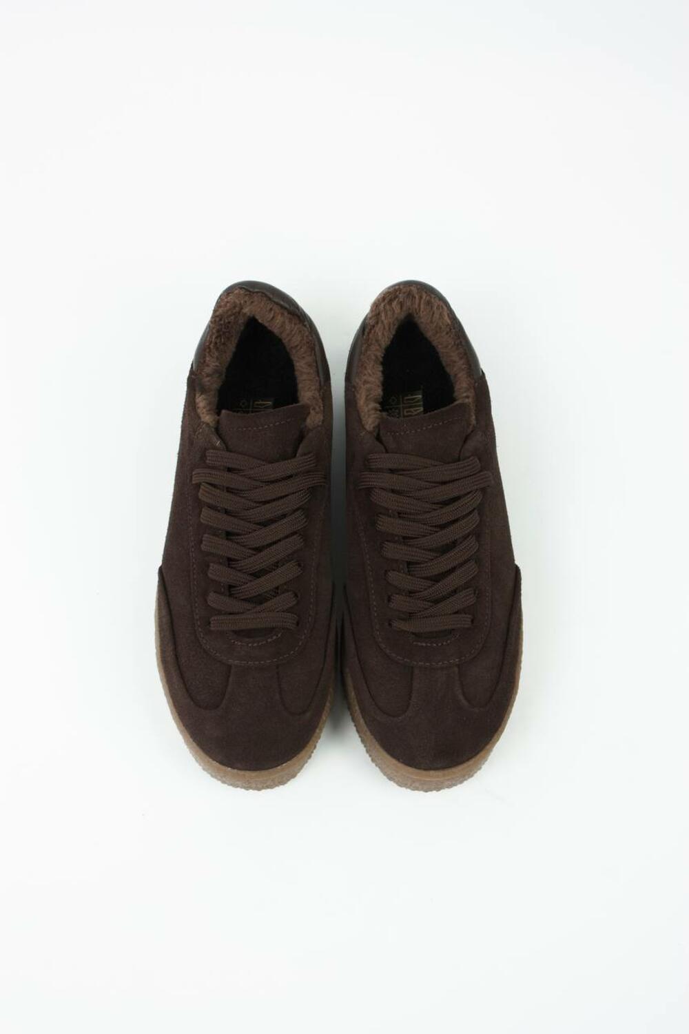 Кеди класичні на підвищеній підошві, Т-5/2-2141, ХУТРО Шоколад, 41