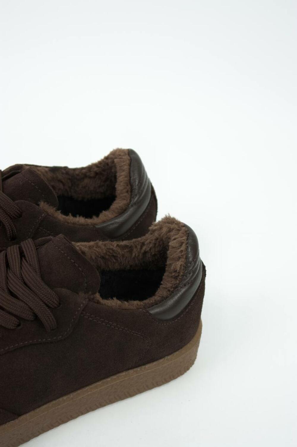 Кеди класичні на підвищеній підошві, Т-5/2-2141, ХУТРО Шоколад, 41