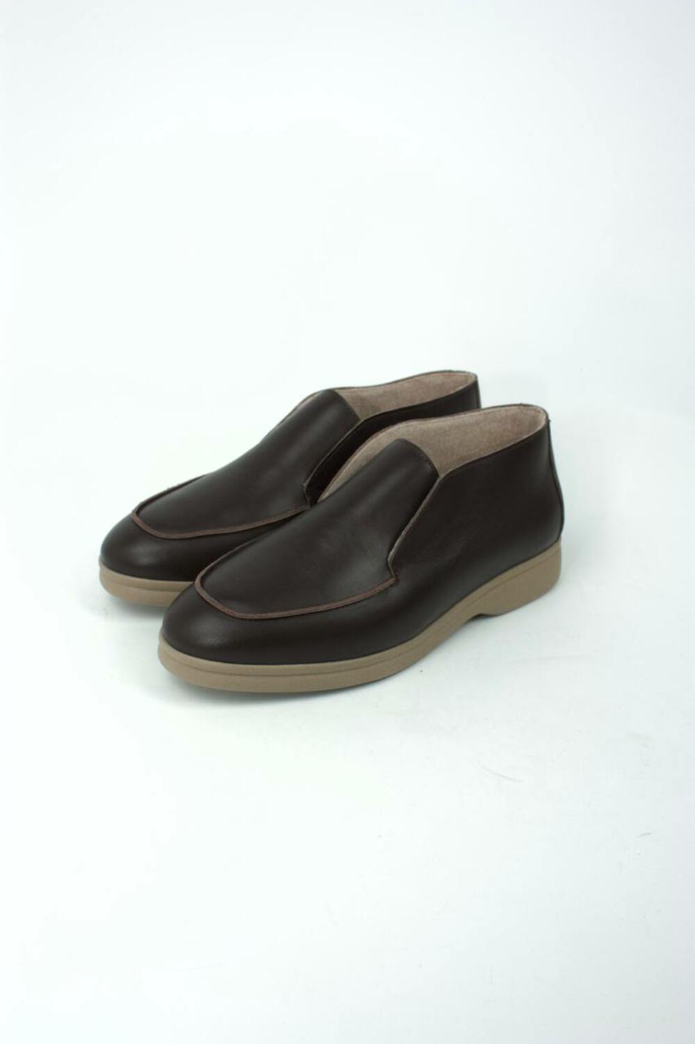 Лофери високі натуральні «Хіларі», БАЙКА, ШКІРА, T0224 