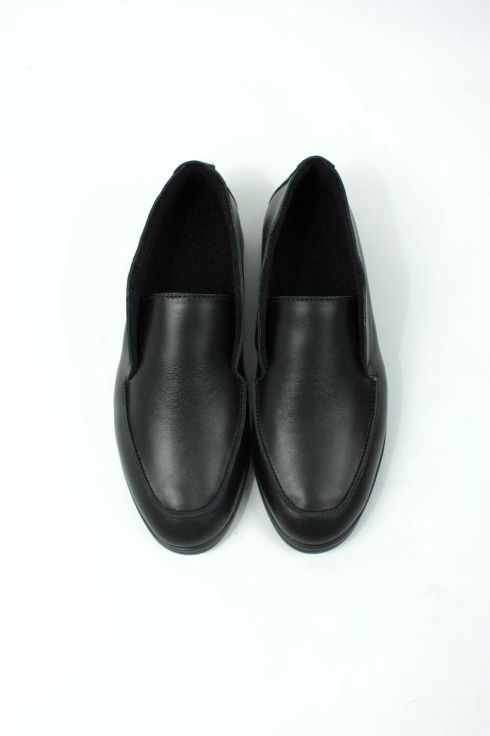 Лофери високі натуральні «Хіларі», БАЙКА, ШКІРА, T0224 чорний, 41