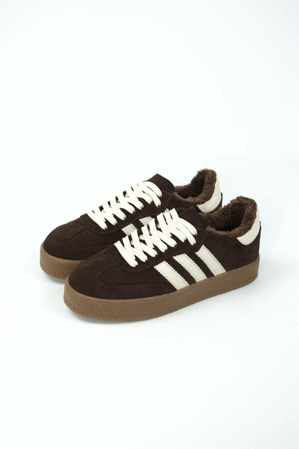 Кеди "три полоси" на підвищеній підошві, ХУТРО, Т-5/1-21413 