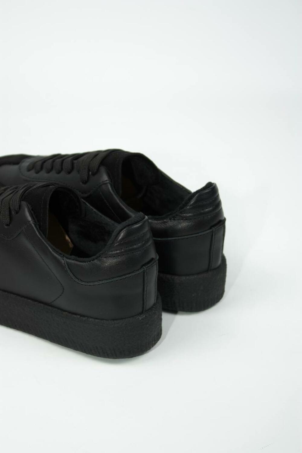 Кеди класичні на підвищеній підошві, ШКІРА,  Т-5/2-2141, МЕТИС чорний, 41