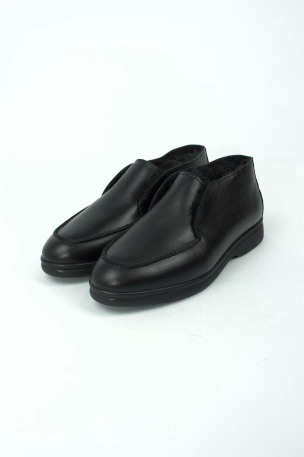 Лофери високі натуральні «Хіларі», ХУТРО, ШКІРА, T0224 