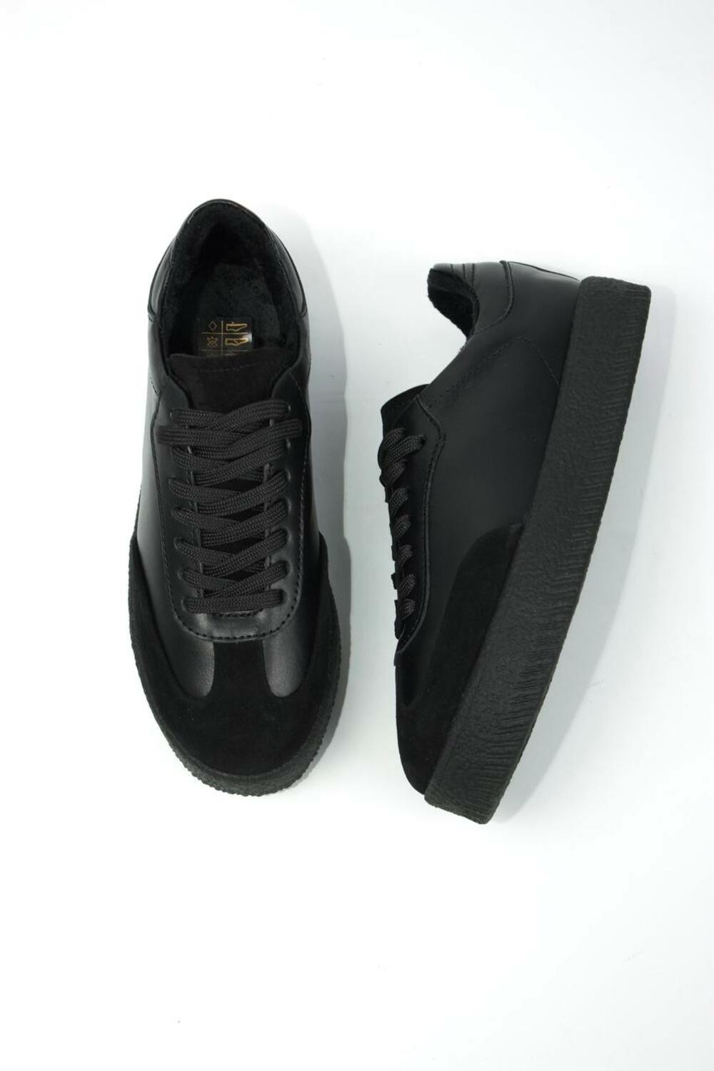 Кеди класичні на підвищеній підошві, ШКІРА,  Т-5/2-2141, МЕТИС чорний, 41