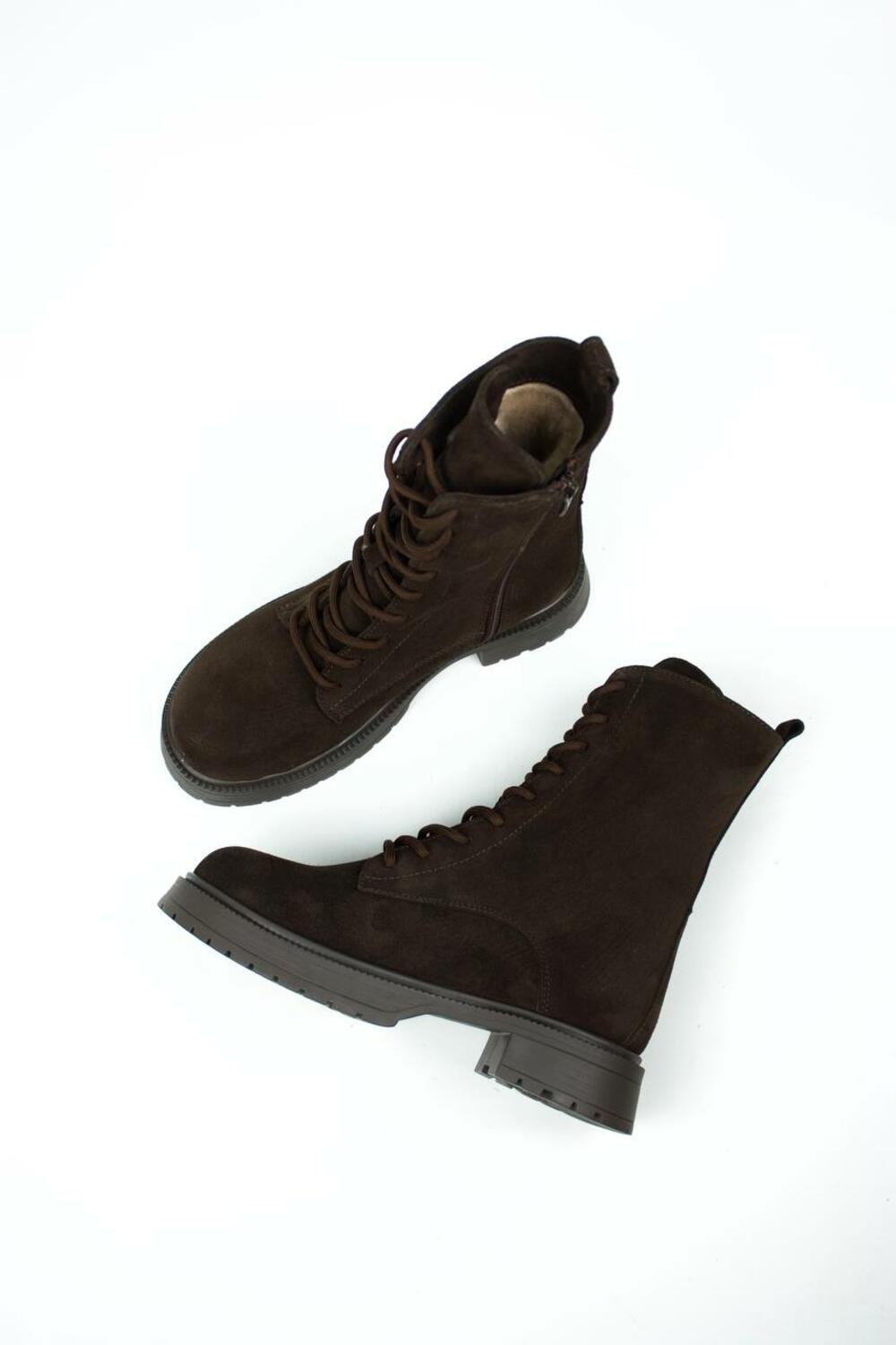 Черевики Поліна зі шнурівкою, ХУТРО, 2525 