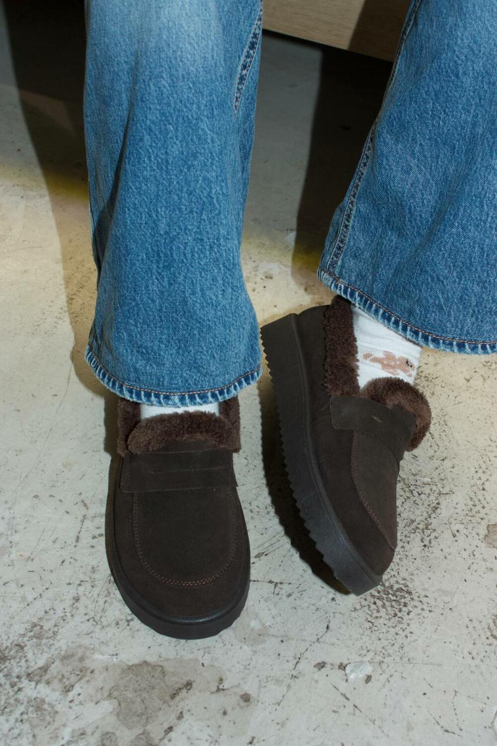 Лофери анатомічні, ХУТРО, T0325 Шоколад, 39