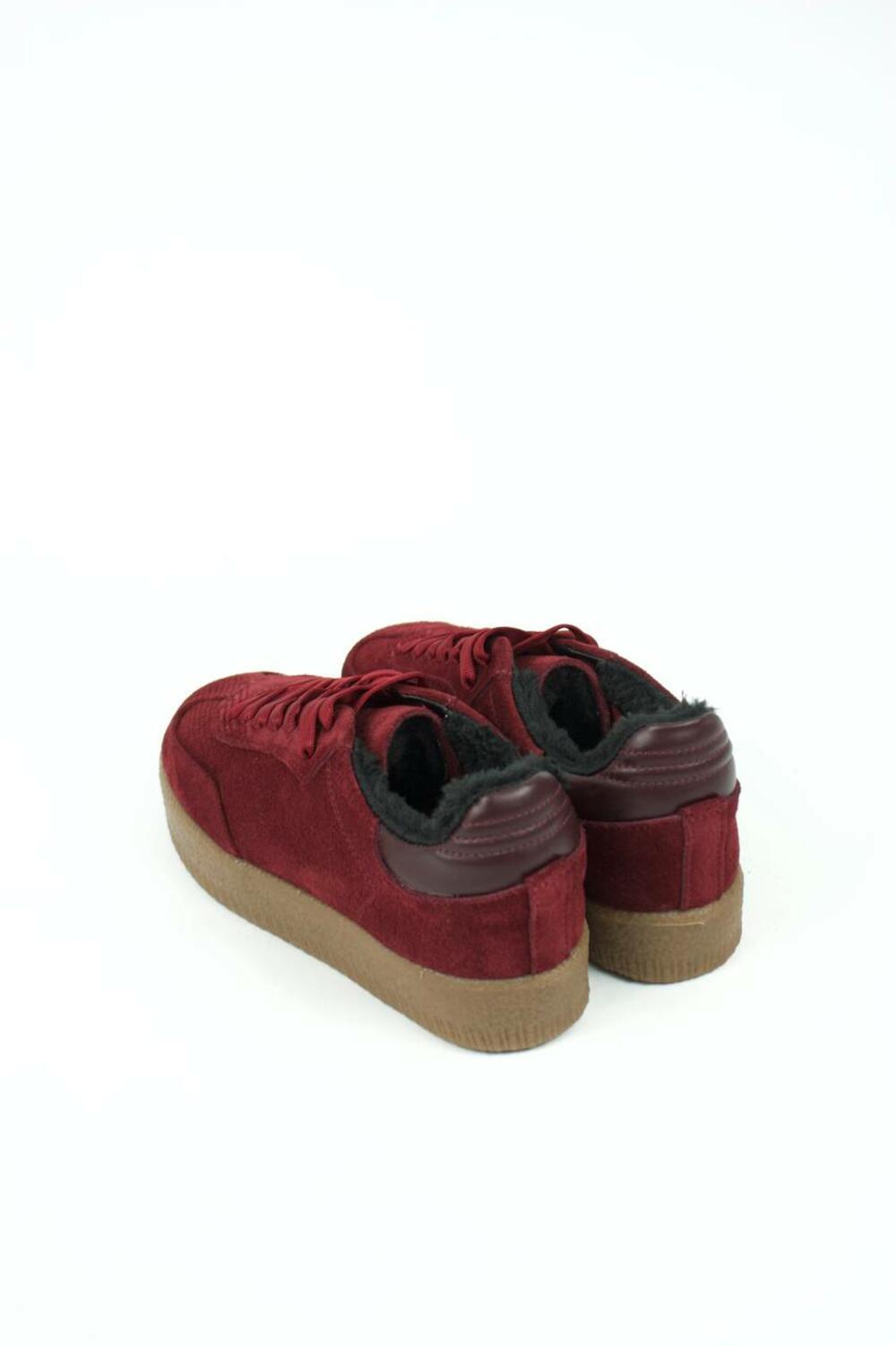 Кеди класичні на підвищеній підошві, Т-5/2-21413, ХУТРО бордо, 41