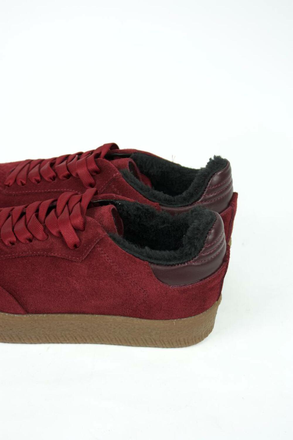 Кеди класичні на підвищеній підошві, Т-5/2-21413, ХУТРО бордо, 41