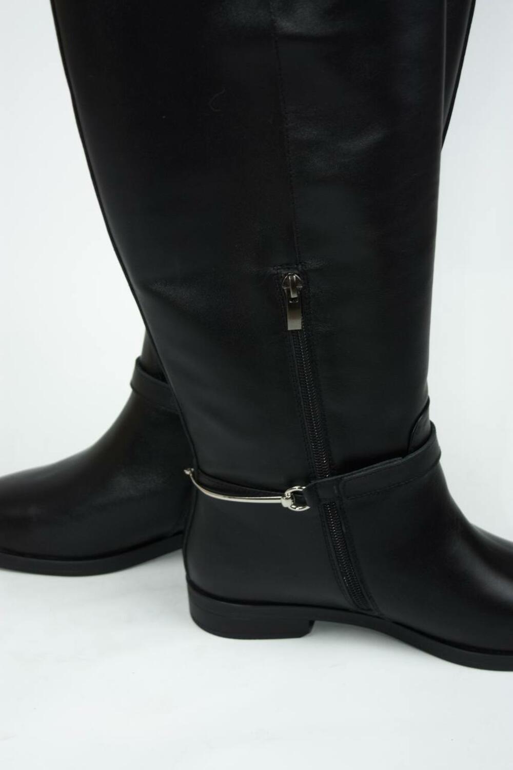 Чоботи Ранчо з зйомним ремінцем, ХУТРО чорний, 40