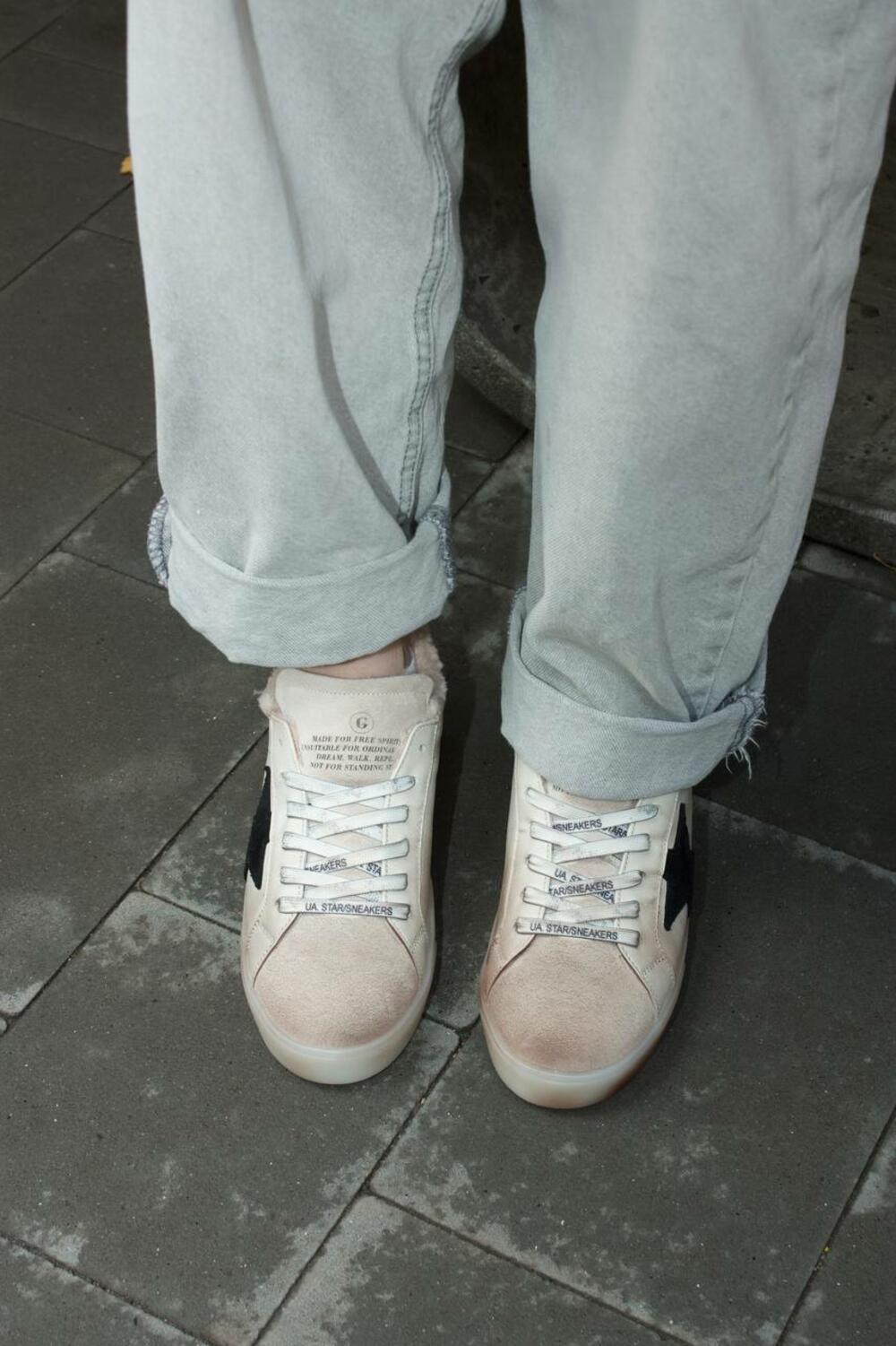 Кеди Зірка з потертостями, 2503.774941.206, ХУТРО молочний, 41