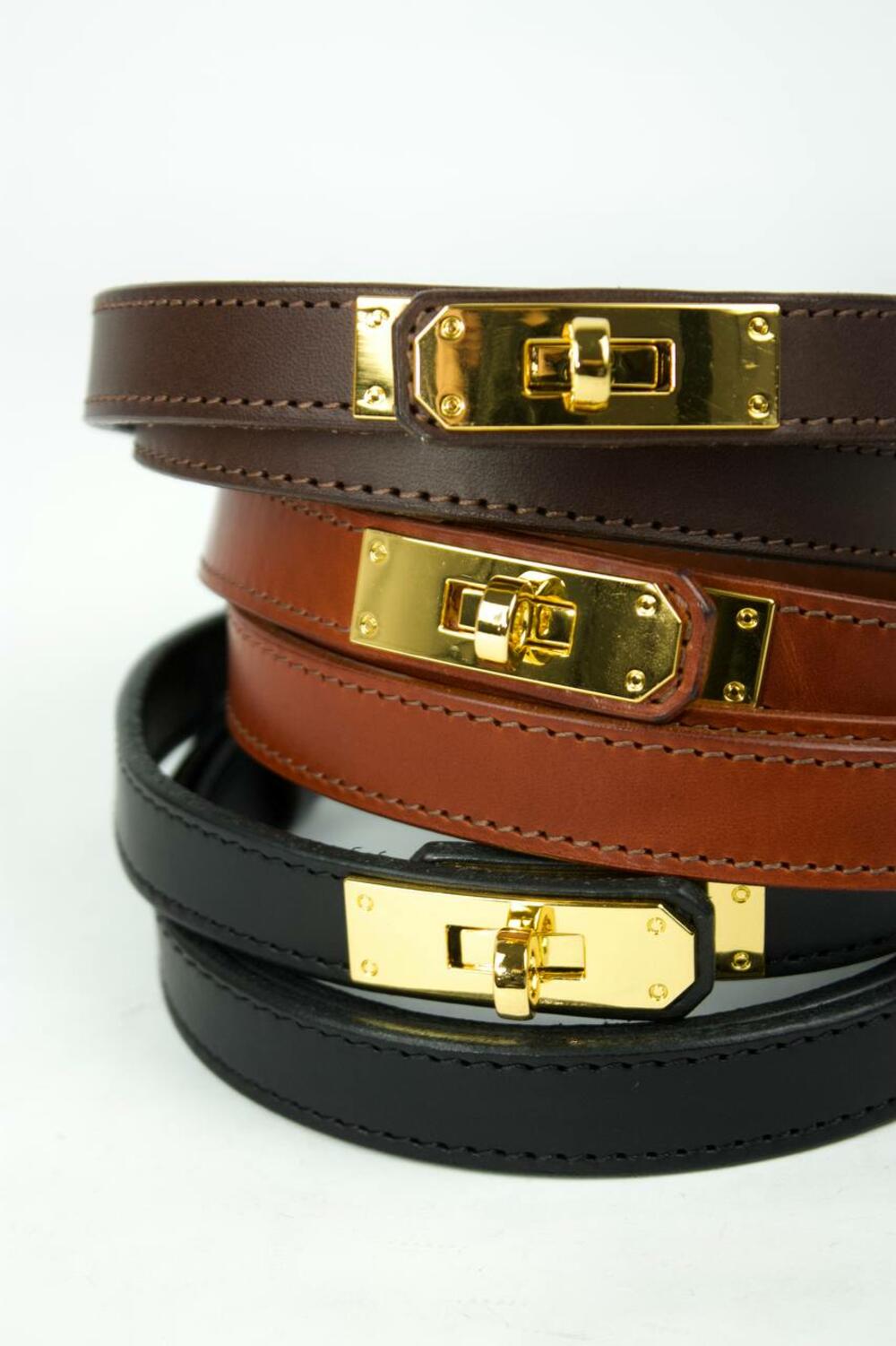 Ремінь “Верона”, золота фурнітура, 1.8 см чорний