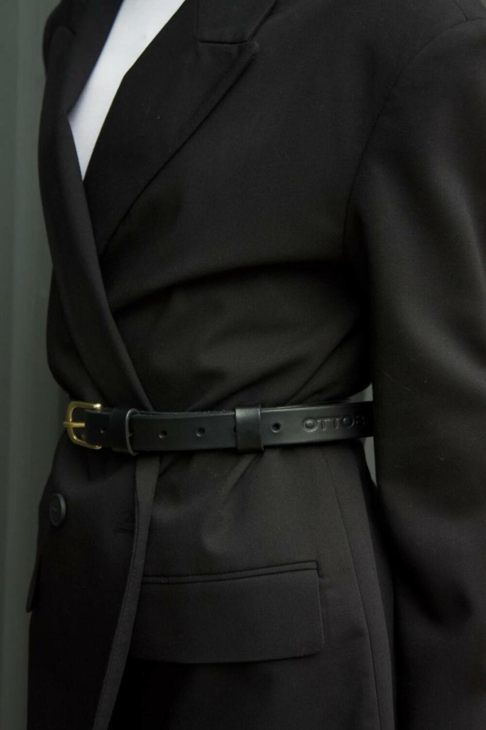 Ремінь класичний “Модена”, 2.5 см чорний