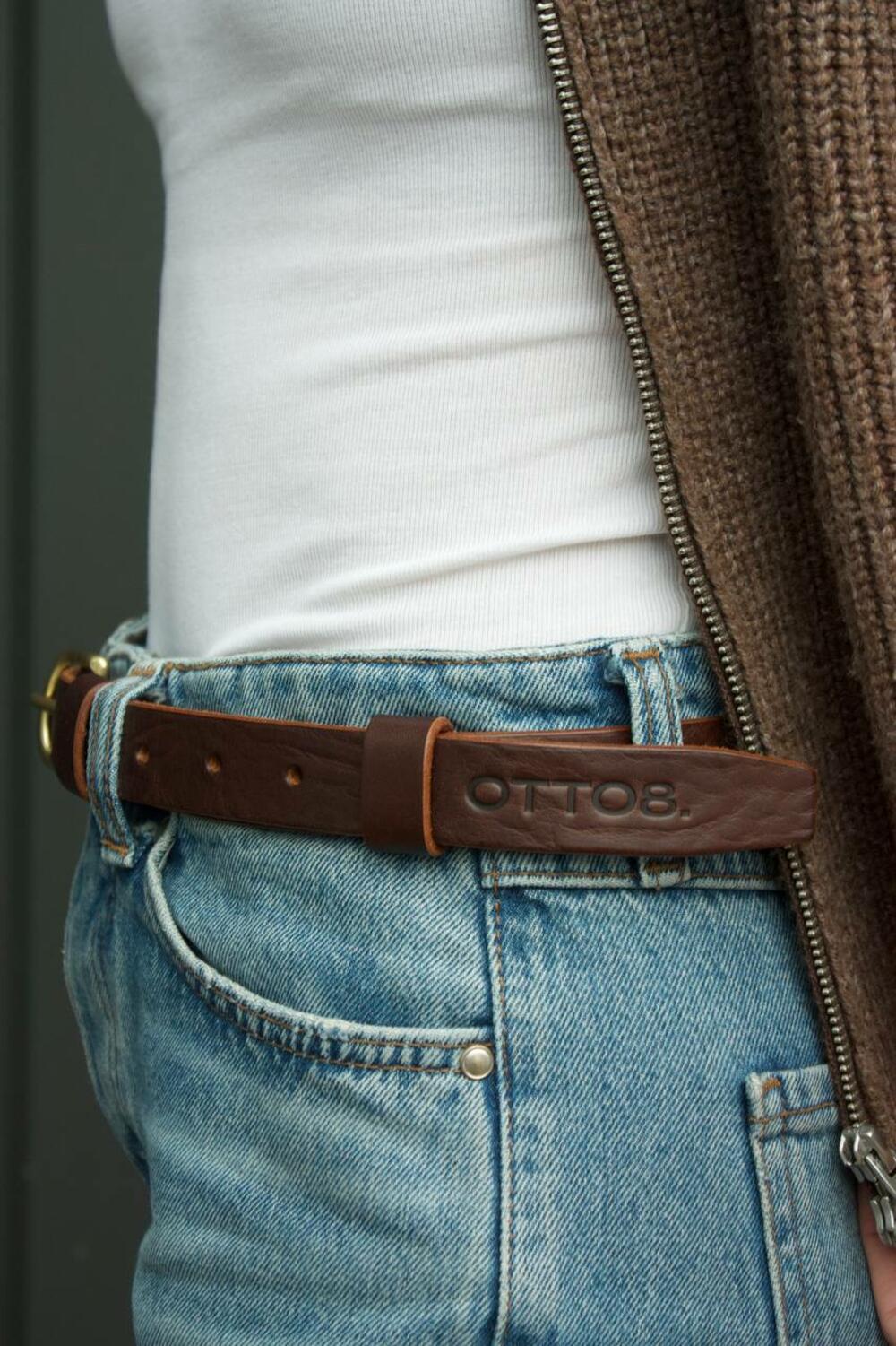 Ремінь класичний “Модена”, 2.5 см Шоколад