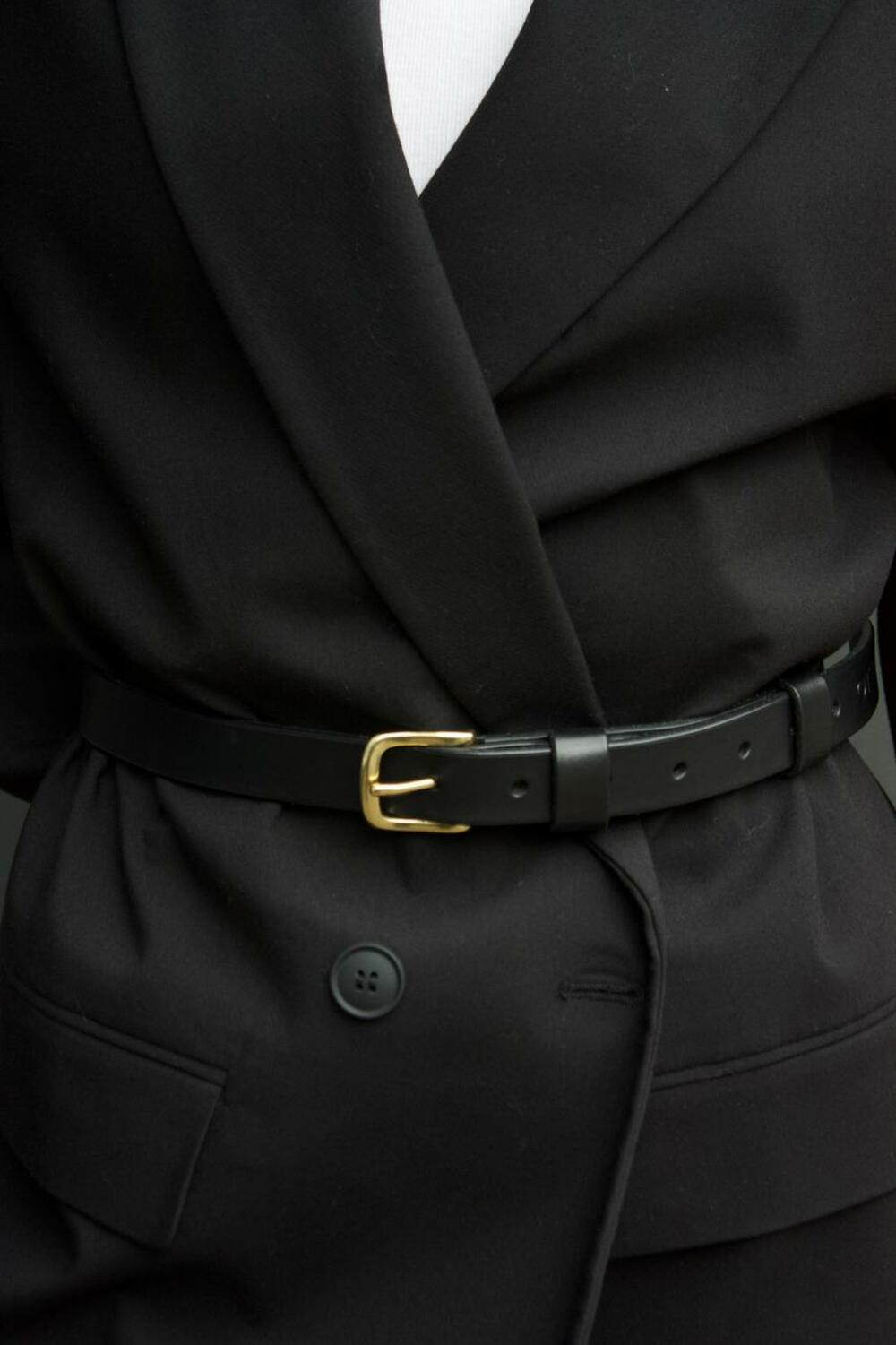 Ремінь класичний “Модена”, 2.5 см чорний