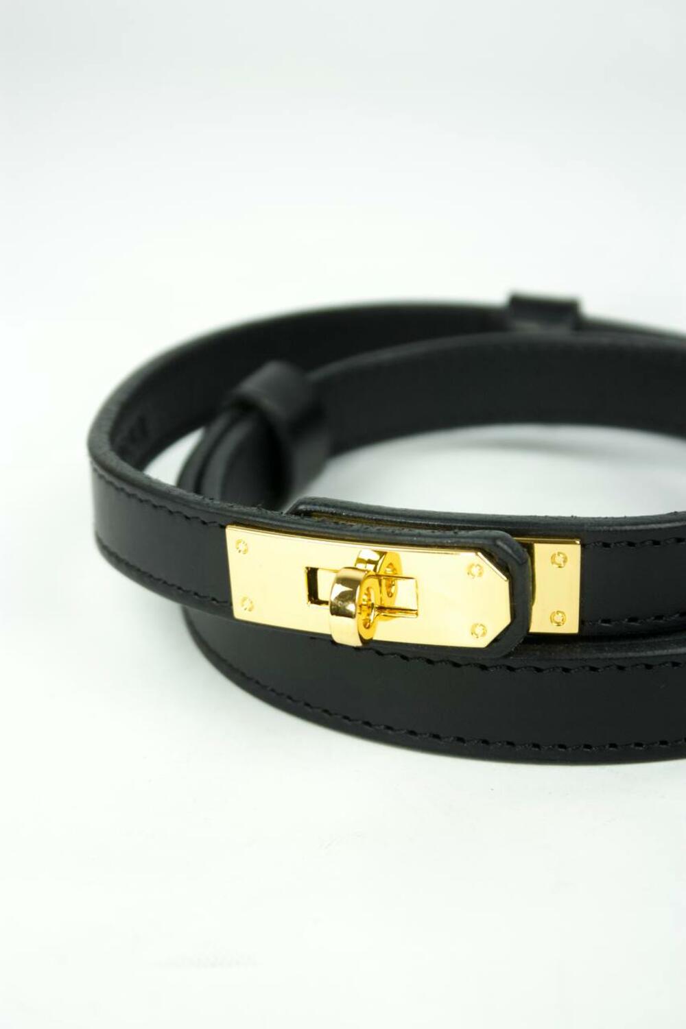 Ремінь “Верона”, золота фурнітура, 1.8 см чорний