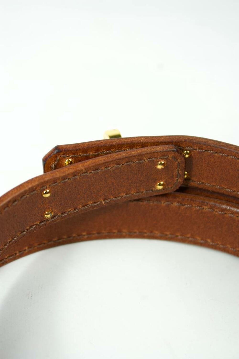 Ремінь “Верона”, золота фурнітура, 1.8 см коньяк