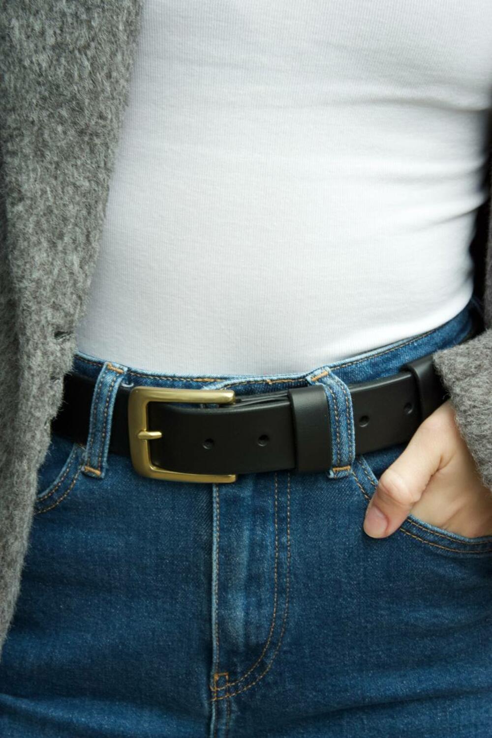 Ремінь класичний “Модена”, 3.5 см чорний