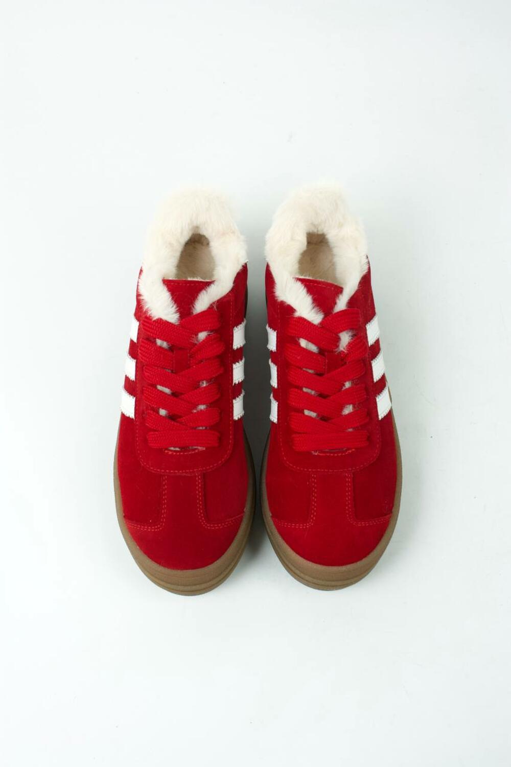 Кеди "три полоси" на високій підошві, ХУТРО, К0524 