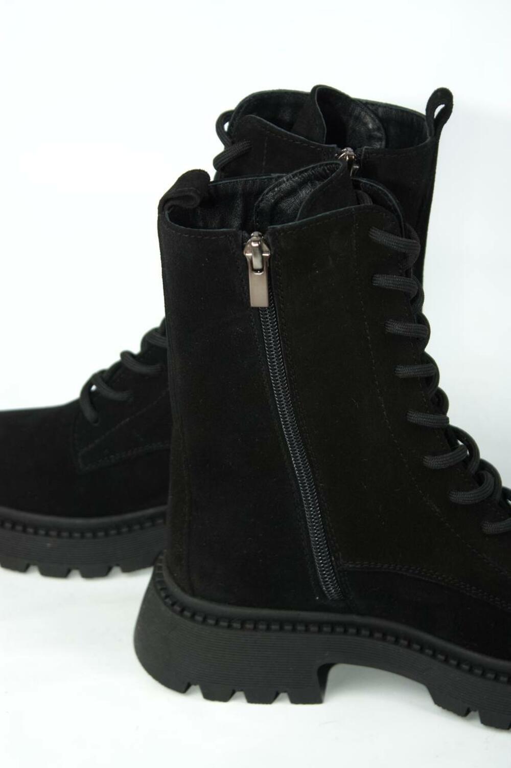 Черевики Поліна зі шнурівкою, 2525 чорний, 40