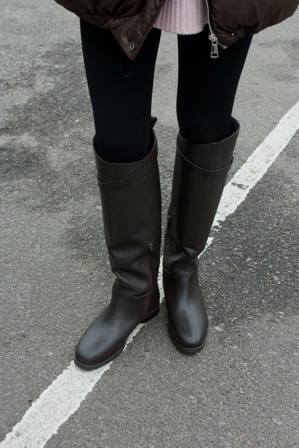 Чоботи Альба, ХУТРО, 1590 Шоколад, 37