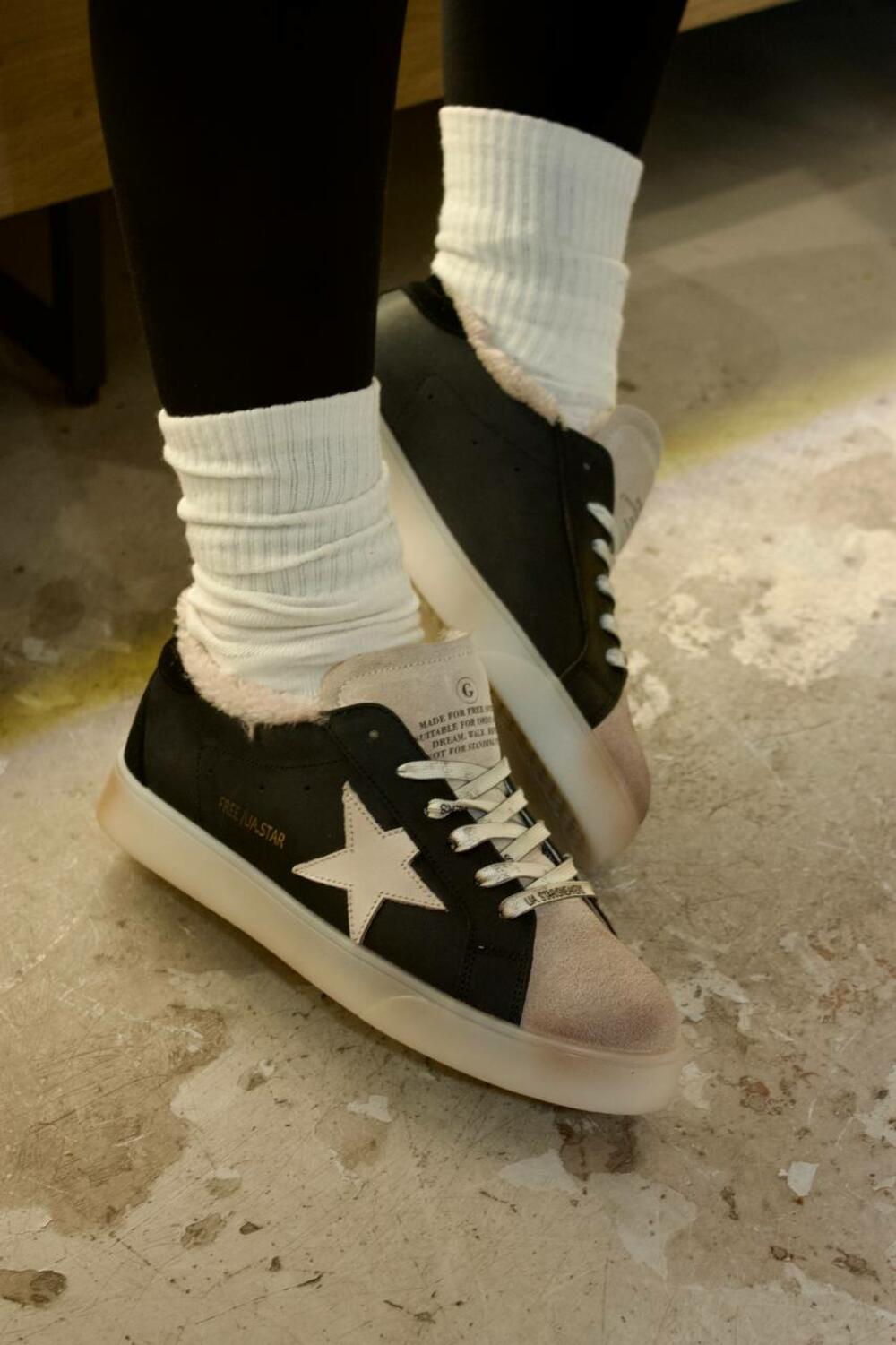 Кеди Зірка з потертостями, 2503.7721421.206, ХУТРО 