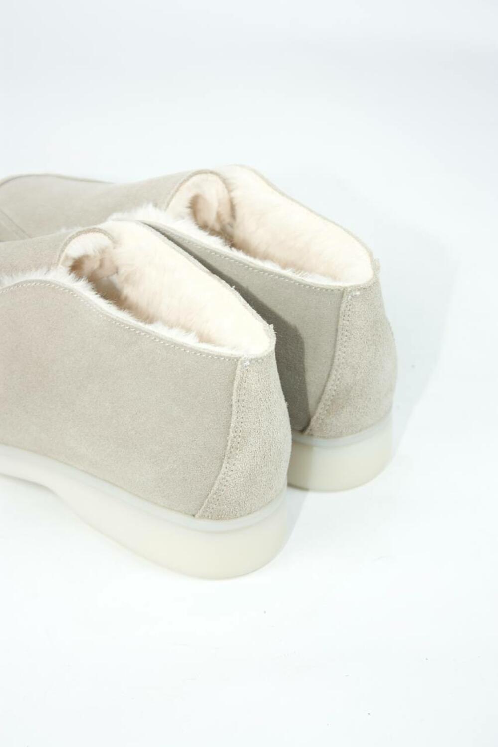 Лофери високі натуральні «Хіларі», ХУТРО, T0224 айворі, 40