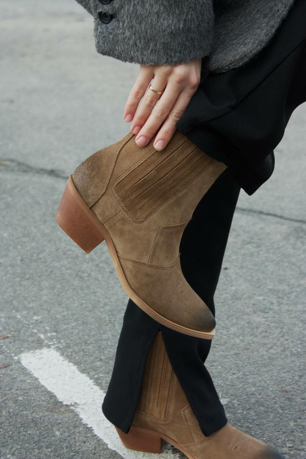 Ковбойки натуральні низькі, К-4-10104 кастор, 38