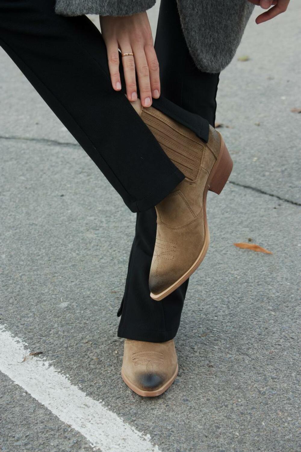 Ковбойки натуральні низькі, К-4-10104 кастор, 38