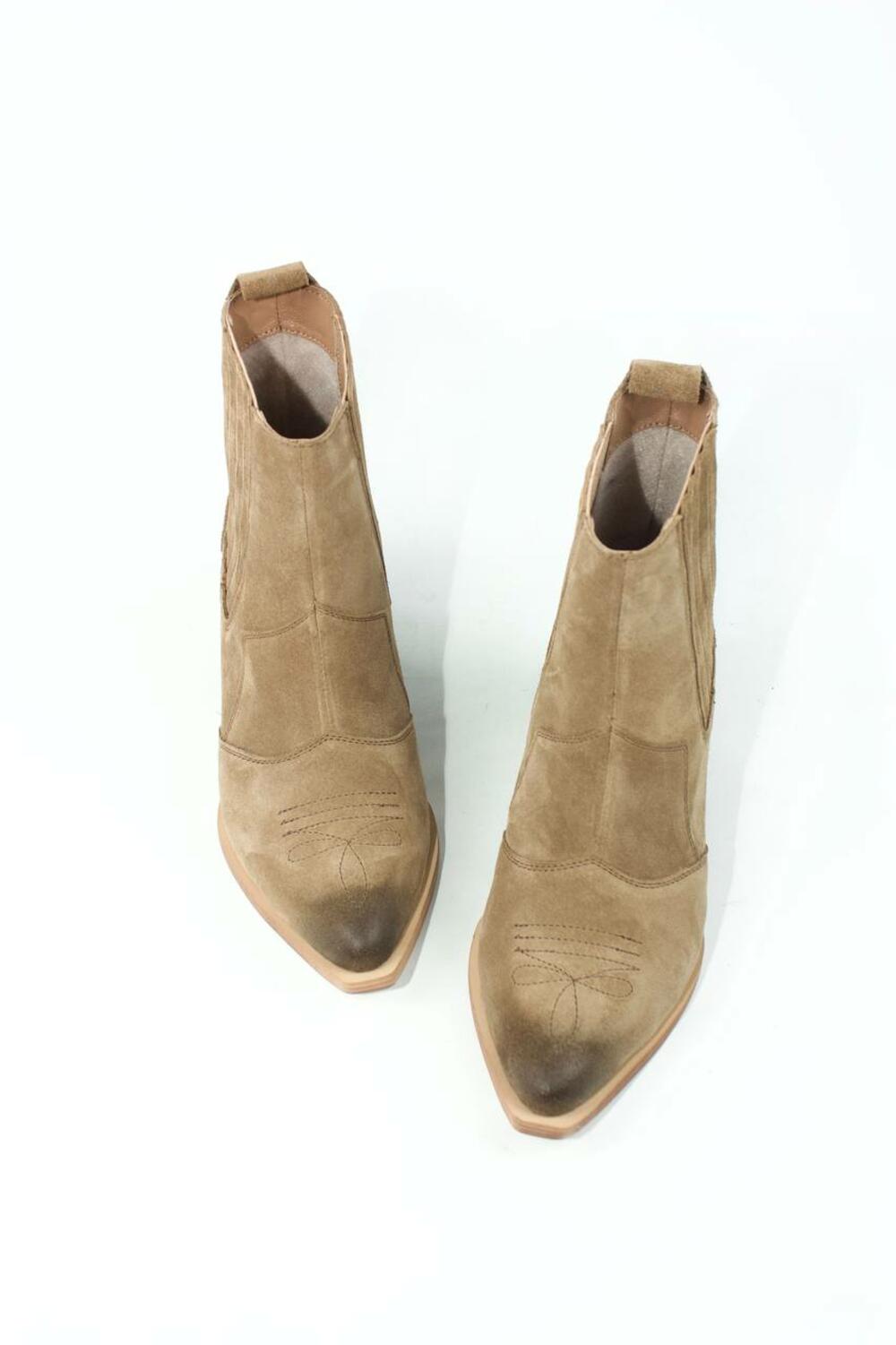 Ковбойки натуральні низькі, К-4-10104 кастор, 38