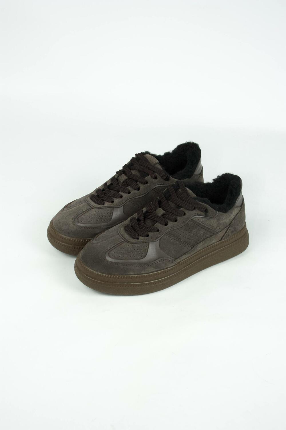 Кросівки, К-1-Лакі, ХУТРО графіт, 41