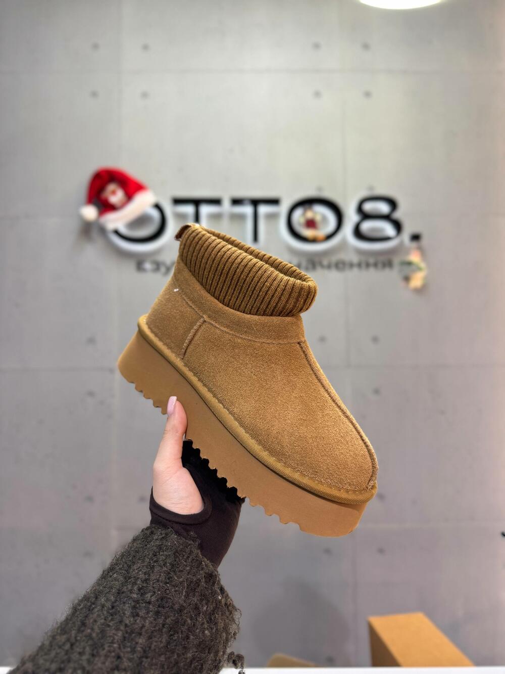 Угги з панчохою на платформі, UG390-3 