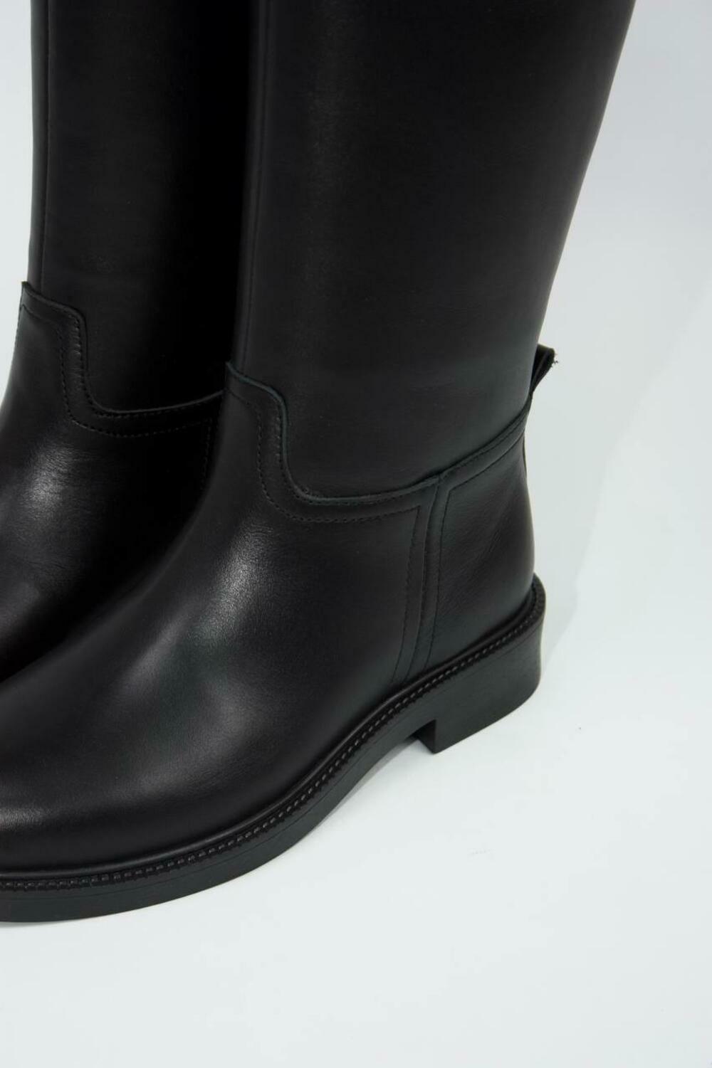 Чоботи-труби класичні, ЗИМА, 619 чорний, 36