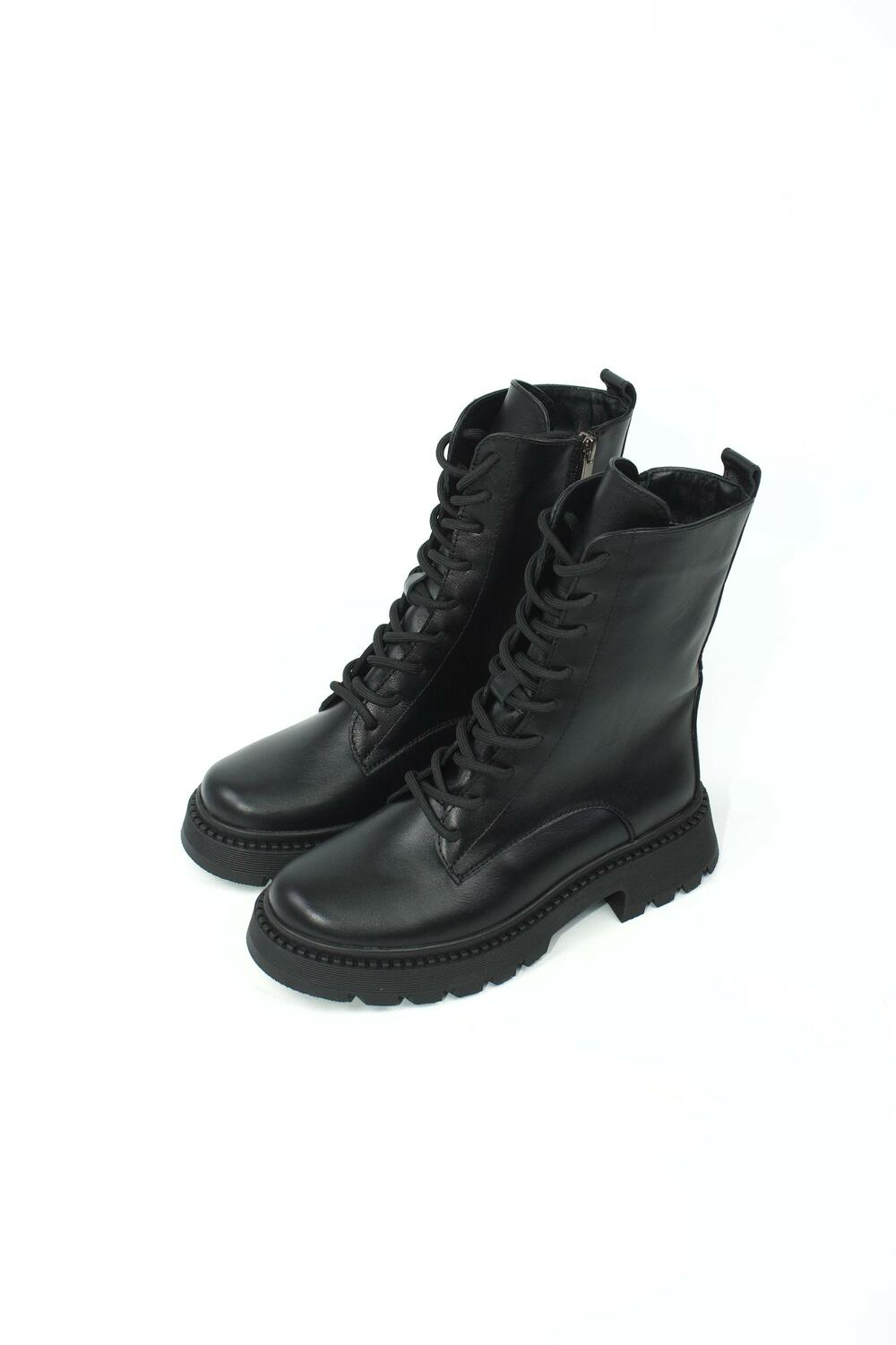 Черевики Поліна зі шнурівкою, ШКІРА, 2525 