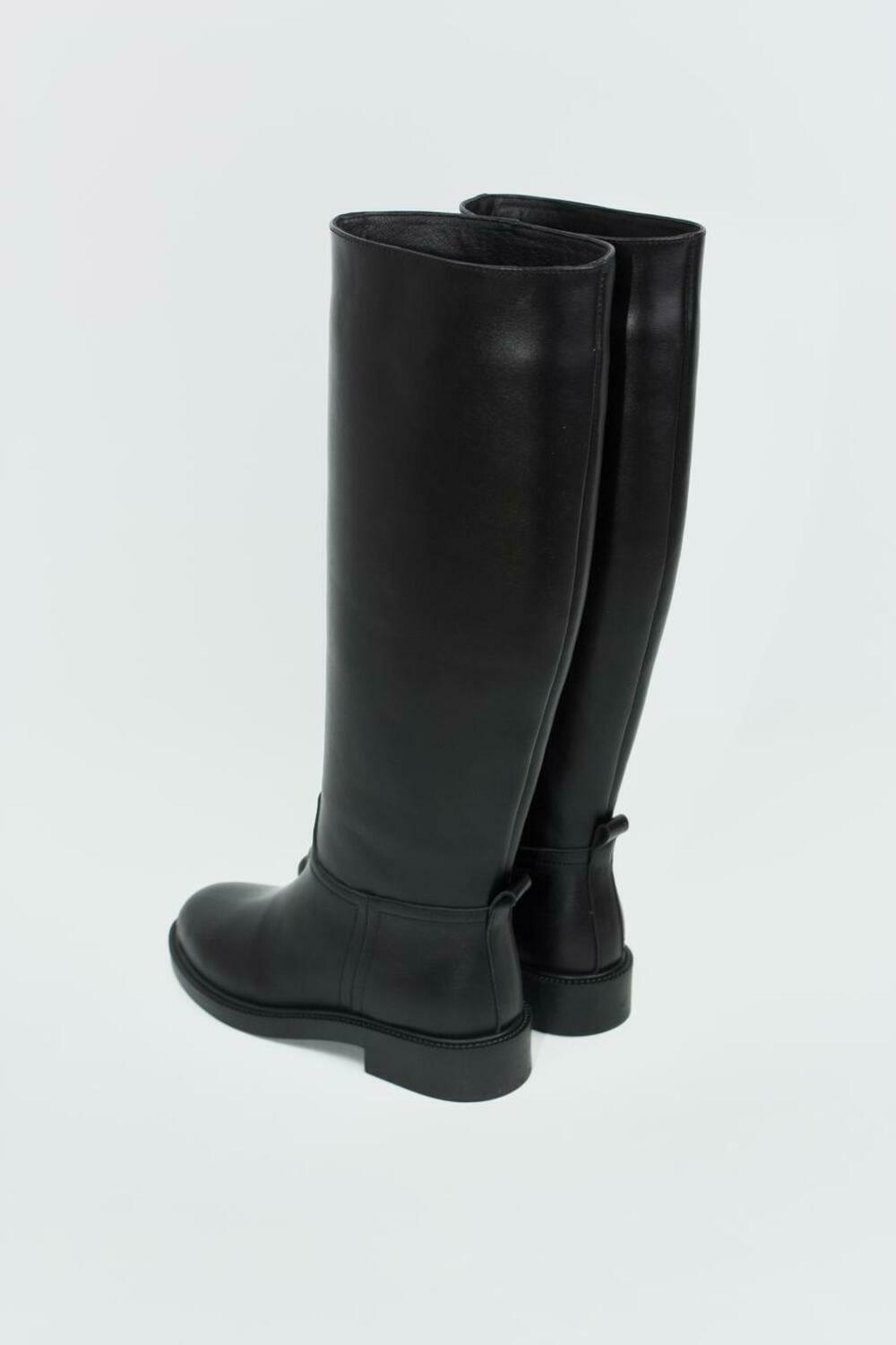 Чоботи-труби класичні, ЗИМА, 619 чорний, 36