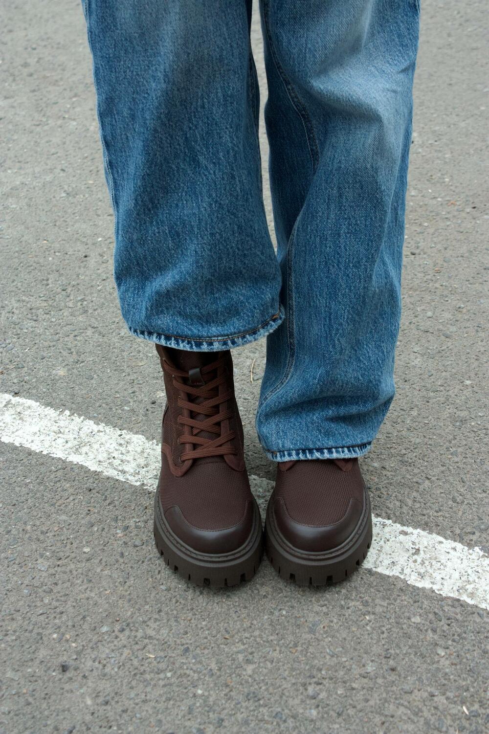 Ботинки Кордура new, байка, B0424 коричневий, 41