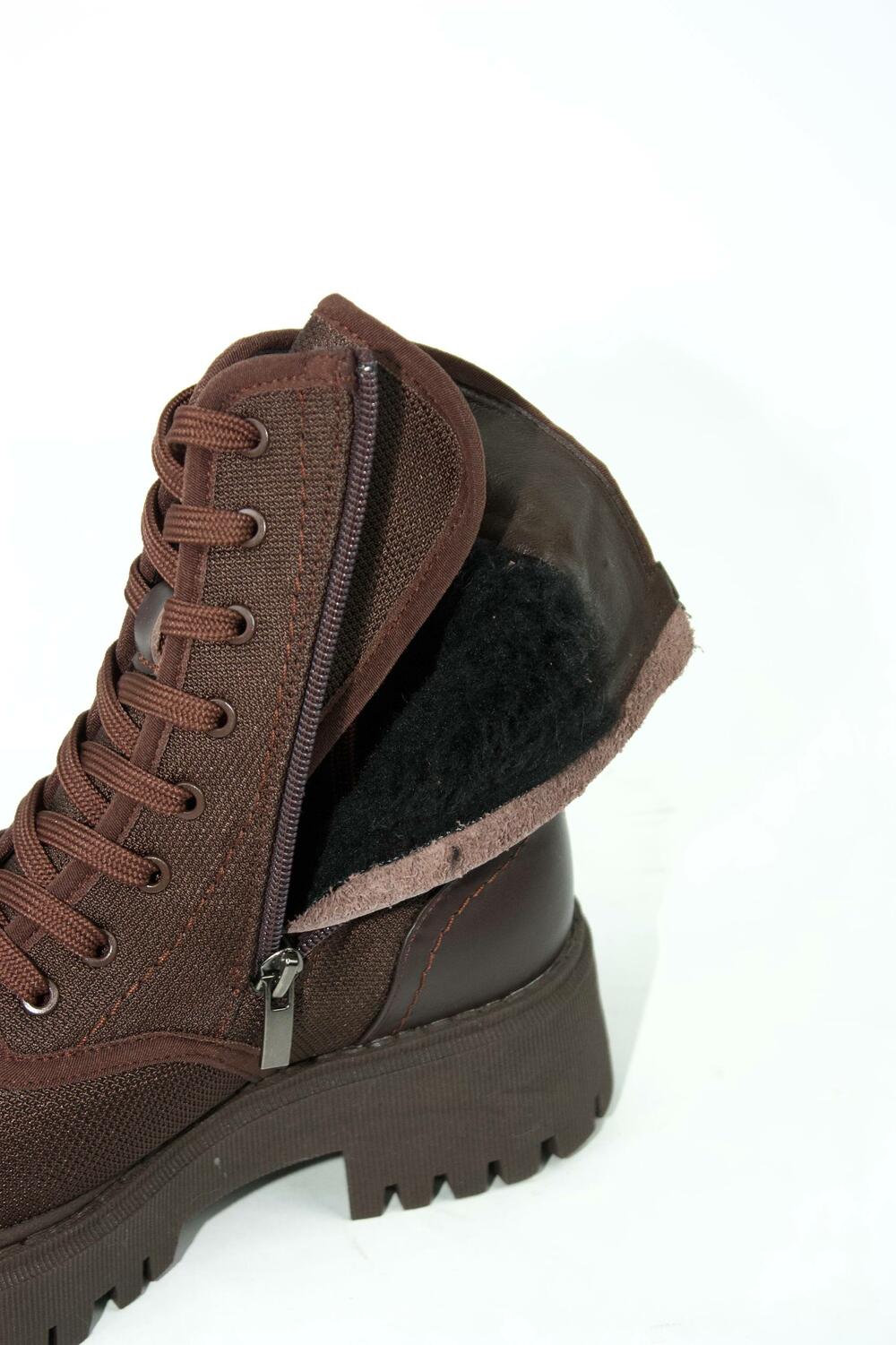 Ботинки Кордура new, хутро+блискавка, B0424/1 Шоколад, 38