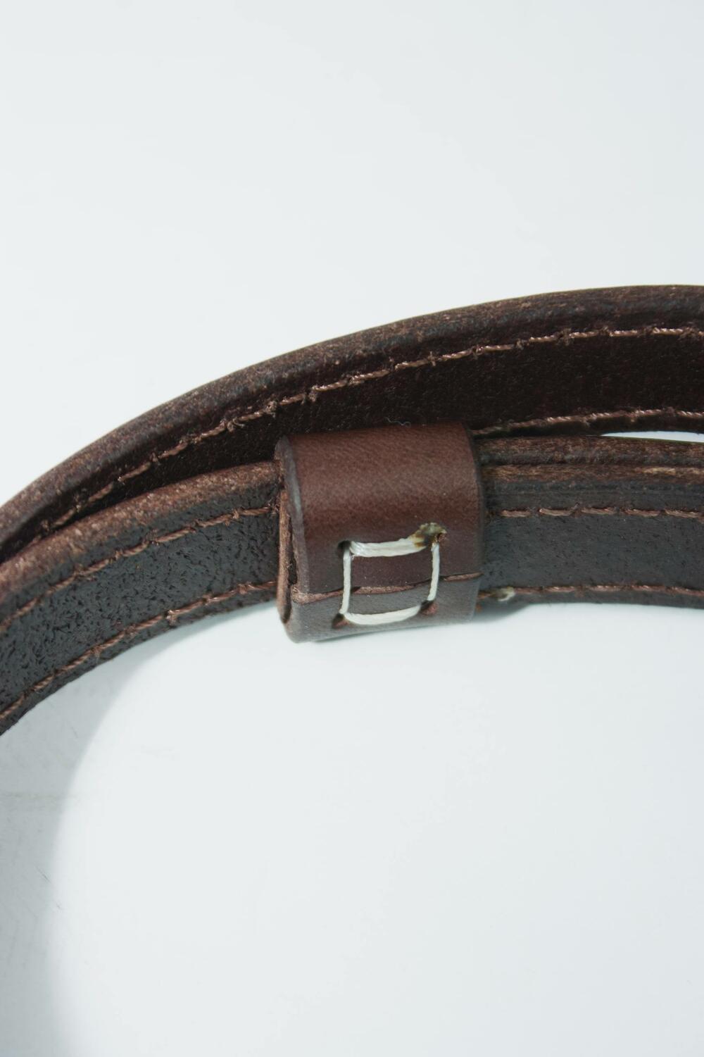 Ремінь “Верона”,  срібна фурнітура, 1.8 см Шоколад