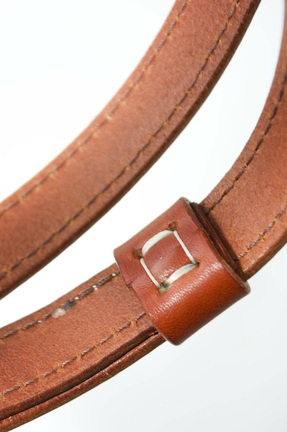 Ремінь “Верона”, срібна фурнітура, 1.8 см коньяк